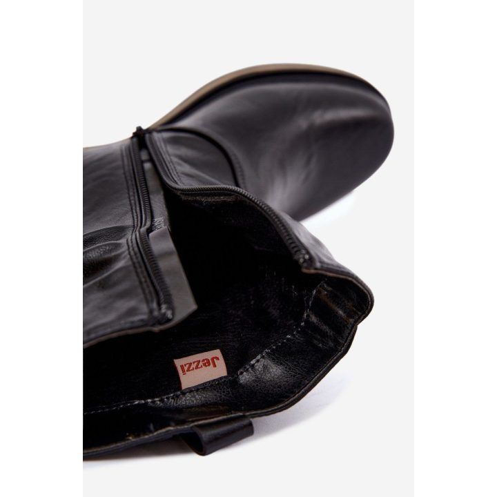 Moteriški aulinukai su raukšlėtu aulu, juodi