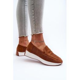 Rudos mokasinai su platforma Step in style