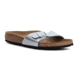 Birkenstock Madrid Silver W moteriškos šlepetės, sidabrinės