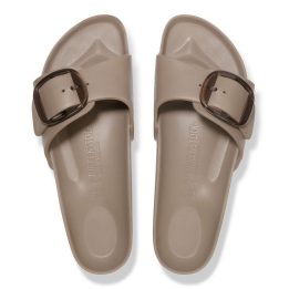 Birkenstock Madrid Big Buckle EVA šlepetės, pilkai smėlio spalvos