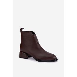 Tamsiai rudi aulinukai su kulnu Step in style