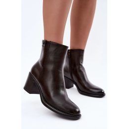 Tamsiai rudi aulinukai su kulnu Step in style