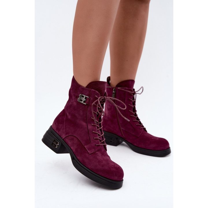 Bordo spalvos aulinukai su kulnu Step in style
