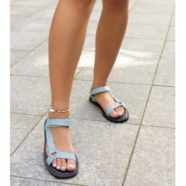 Eko odos mėlyni sandalai