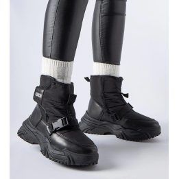 Juodi sniego batai su velcro užtrauktukais