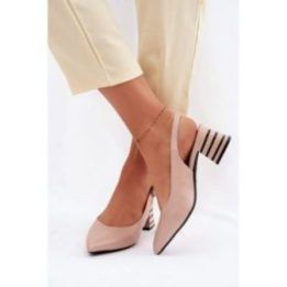 Moteriški aukštakulniai sandalai Step In Style – smėlio