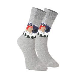 Kalėdinės unisex kojinės, 3 porų rinkinys, pilkos spalvos