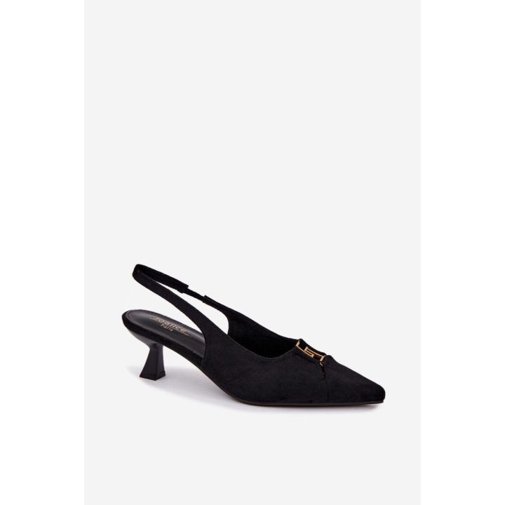 Juodi aukštakulniai bateliai su smailėjančia nosimi Step in style