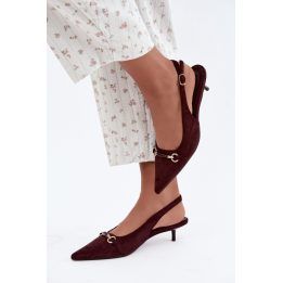 Bordo spalvos aukštakulniai bateliai Step in style