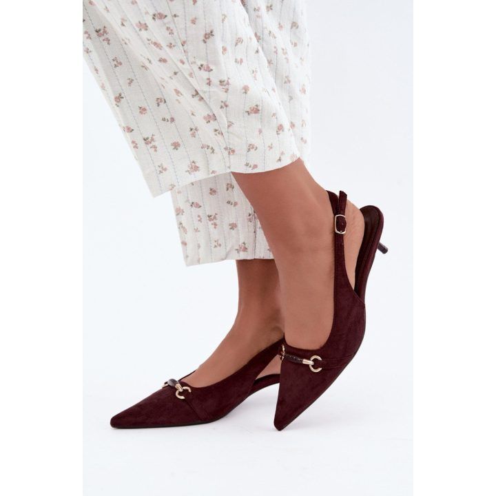 Bordo spalvos aukštakulniai bateliai Step in style