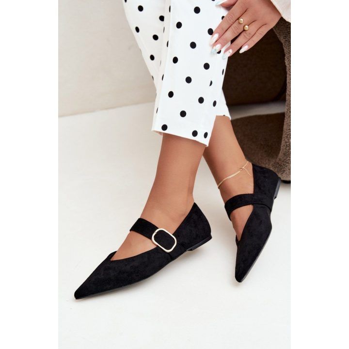 Juodos balerinos su sagtimi Step in style