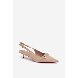 Smėlio spalvos aukštakulnės basutės Step in style