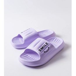 Moteriškos violetinės įspiriamos šlepetės Smile