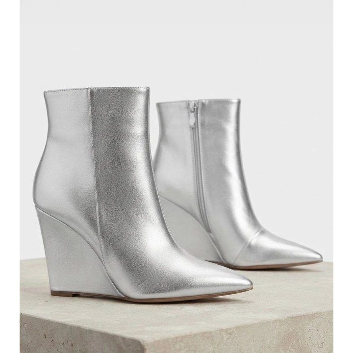 Moteriški sidabro spalvos aulinukai su platforma Sheiris
