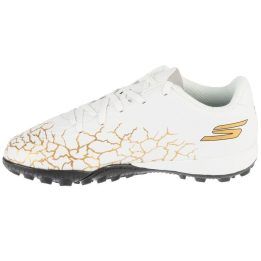 Vaikiški futbolo bateliai natūraliai vejai Skechers SKX 1.5, balti