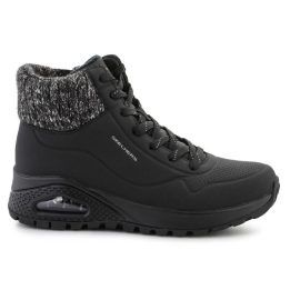Moteriški aulinukai su aukštu padu Skechers Uno, juodi