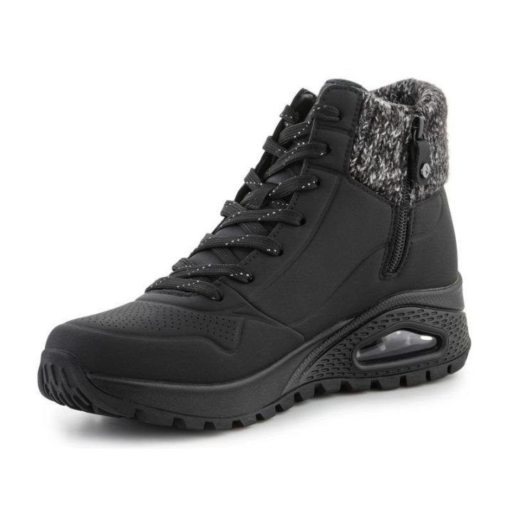 Moteriški aulinukai su aukštu padu Skechers Uno, juodi