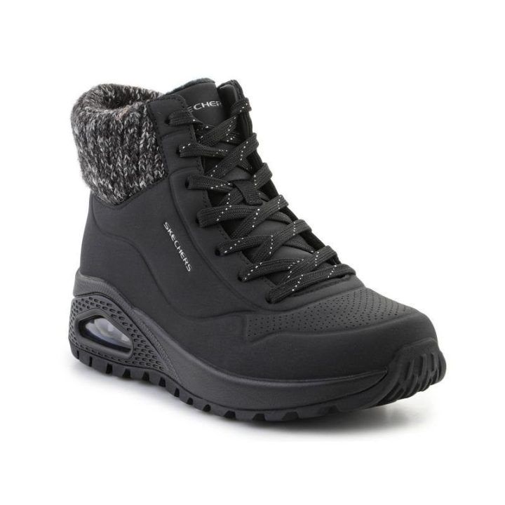 Moteriški aulinukai su aukštu padu Skechers Uno, juodi