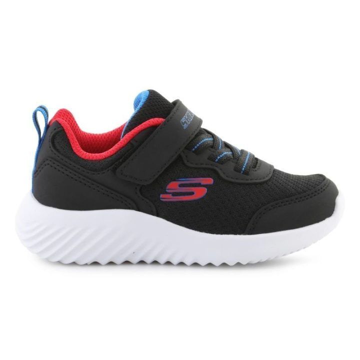 Vaikiški sportbačiai su lipukais Skechers Bounder Techrox, juodi