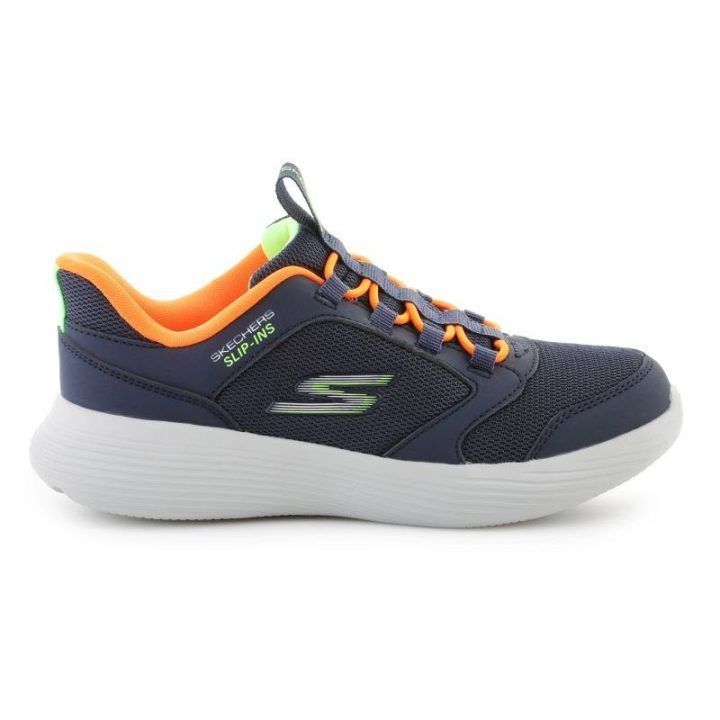 Vaikiški įspiriami sportbačiai Skechers GO RUN 400, tamsiai mėlyni ir oranžiniai