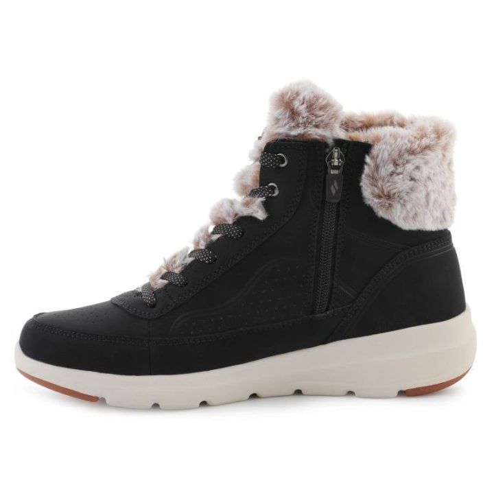 Moteriški pašiltinti žieminiai batai Skechers Glacial Ultra, juodi