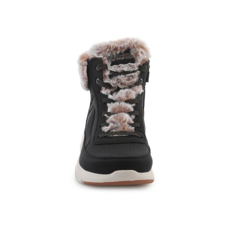 Moteriški pašiltinti žieminiai batai Skechers Glacial Ultra, juodi