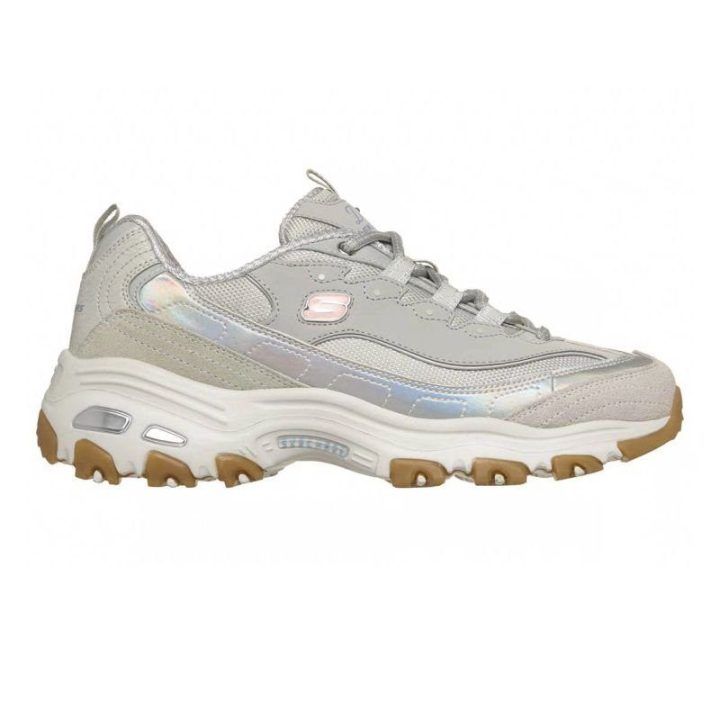 Moteriški sportbačiai Skechers D’Lites Dazzling Shine, pilki