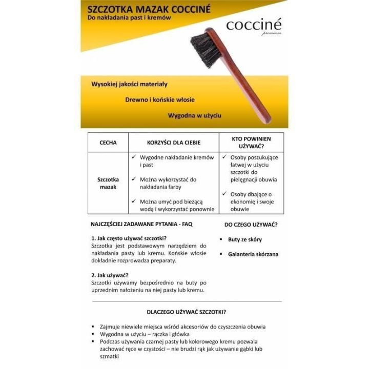 Mažas batų šepetėlis Coccine
