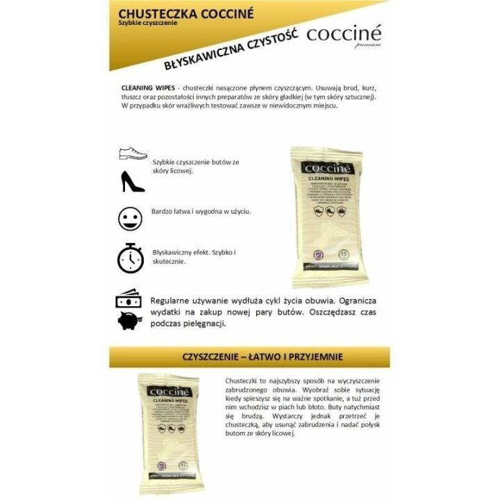 Batų valymo servetėlės Coccine, 15 vnt