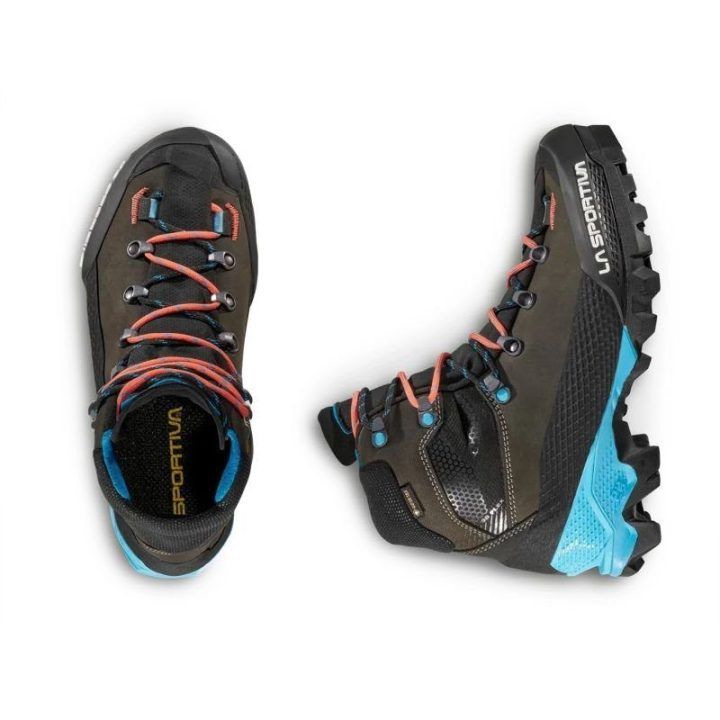 Moteriški žygio batai La Sportiva Aequilibrium LT GTX, juodi ir hibisko spalvos