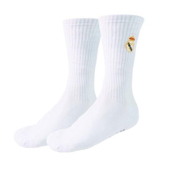 Aukštos medvilninės kojinės Real Madryt, 2 poros, baltos
