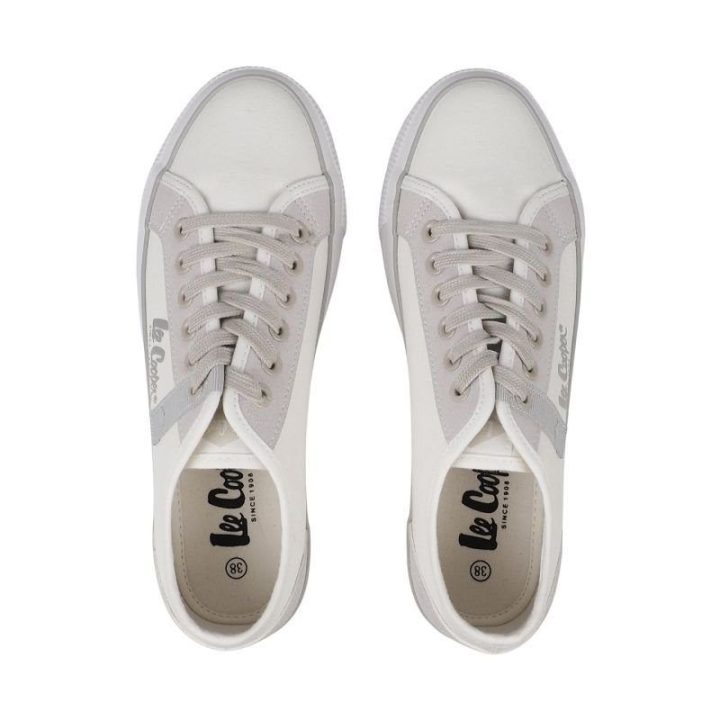 Moteriški suvarstomi sportbačiai Lee Cooper, balti