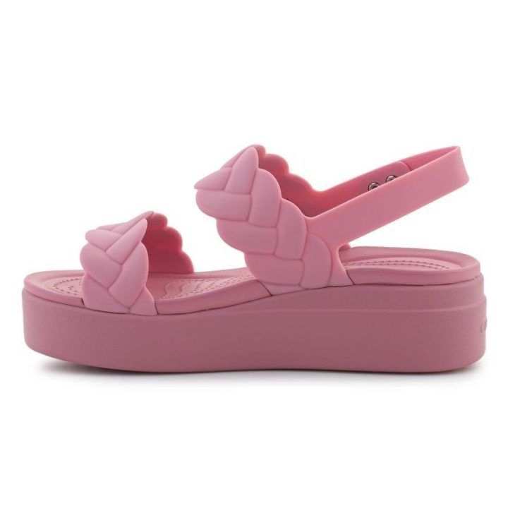 Moteriškos basutės ant platformos Crocs Brooklyn Woven, rožinės