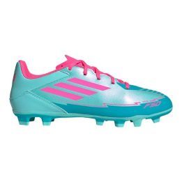 Vyriški futbolo bateliai FG/MG adidas F50 Club Messi, mėlyni ir rožiniai