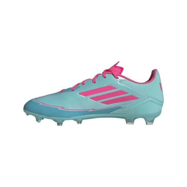 Vyriški futbolo bateliai adidas F50 League Messi, mėlyni ir rožiniai