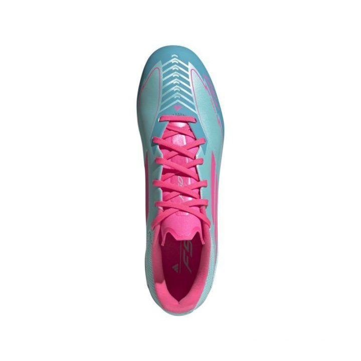 Vyriški futbolo bateliai adidas F50 League Messi, mėlyni ir rožiniai