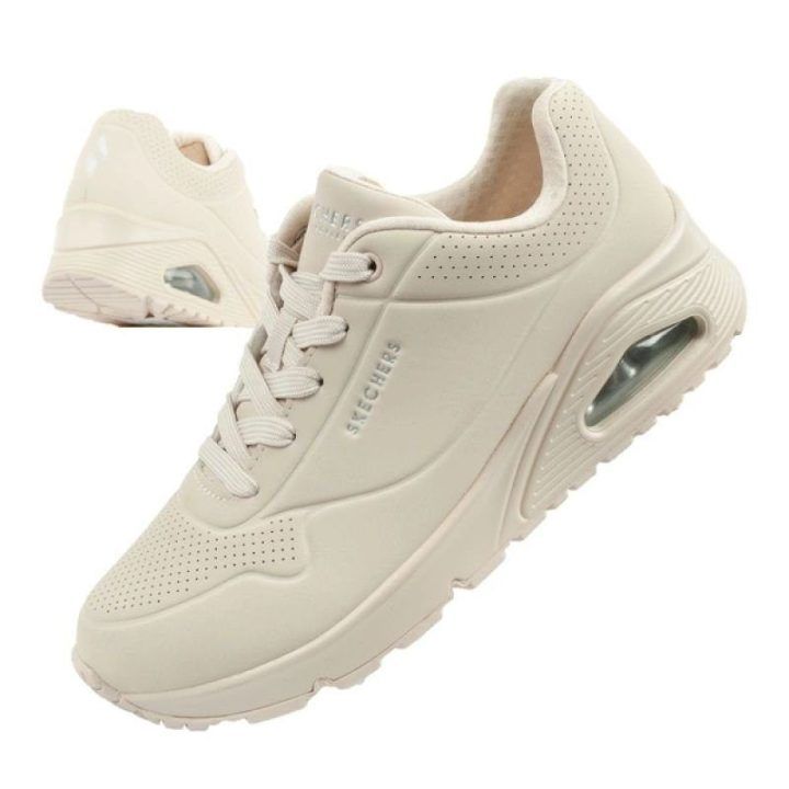 Moteriški sportiniai bateliai Skechers Uno-Stand on Air, balkšvi