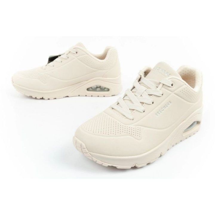 Moteriški sportiniai bateliai Skechers Uno-Stand on Air, balkšvi
