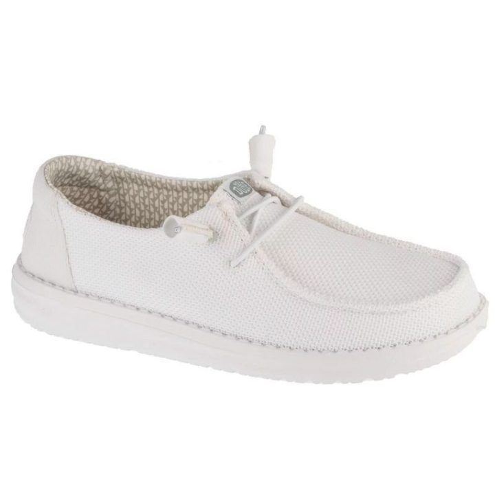 Moteriški pusbačiai Hey Dude Wendy Stretch Sox, balti