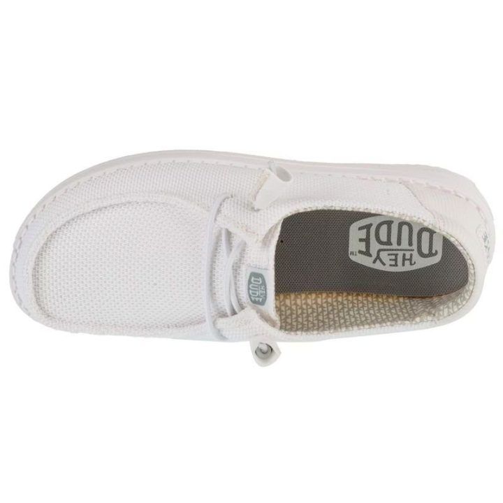 Moteriški pusbačiai Hey Dude Wendy Stretch Sox, balti