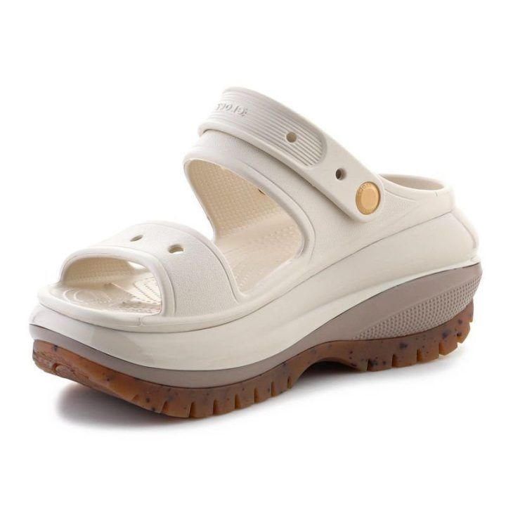 Moteriškos šlepetės Crocs Classic Mega Crush, pilkai rudos