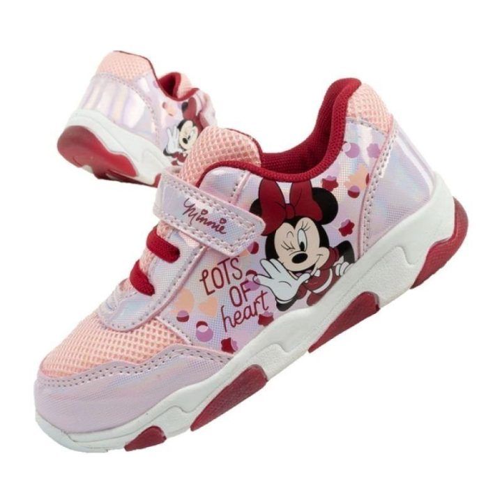 Sportbačiai mergaitėms su lipukais Leomil, su Minnie Mouse motyvu
