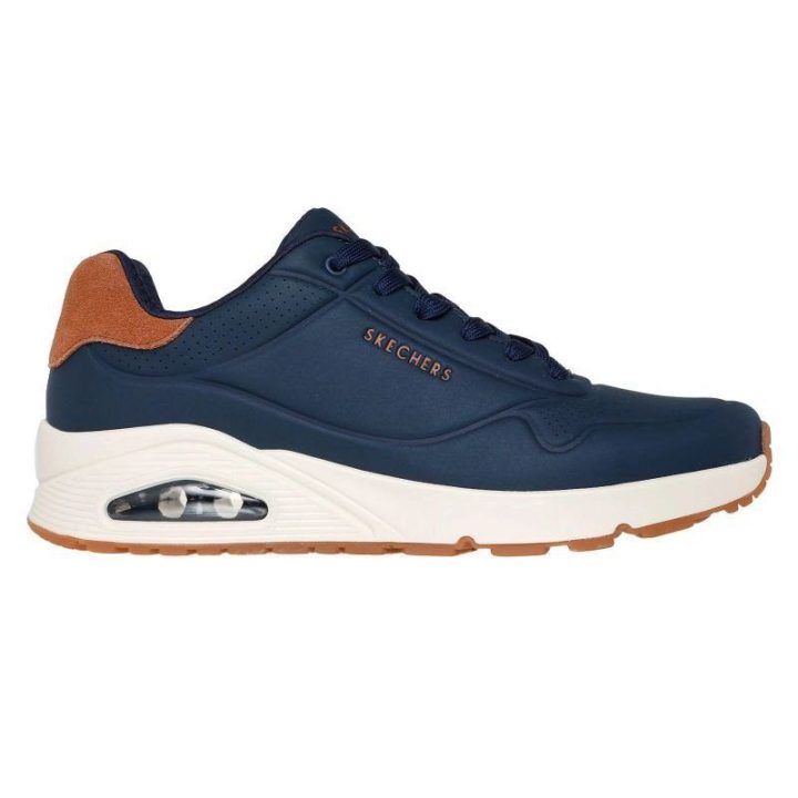 Vyriški suvarstomi sportbačiai Skechers Uno - Suited On Air, tamsiai mėlyni
