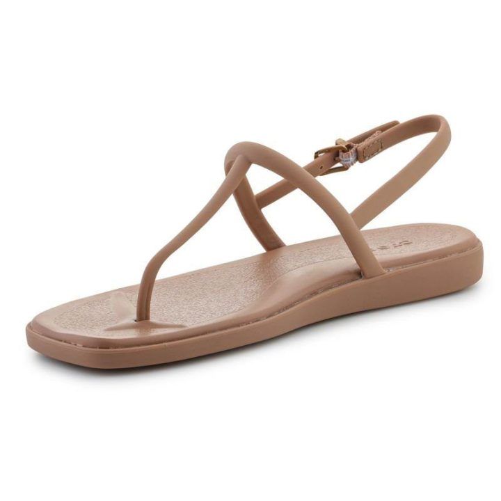 Moteriškos šlepetės per pirštą Crocs Miami, pieno šokolado