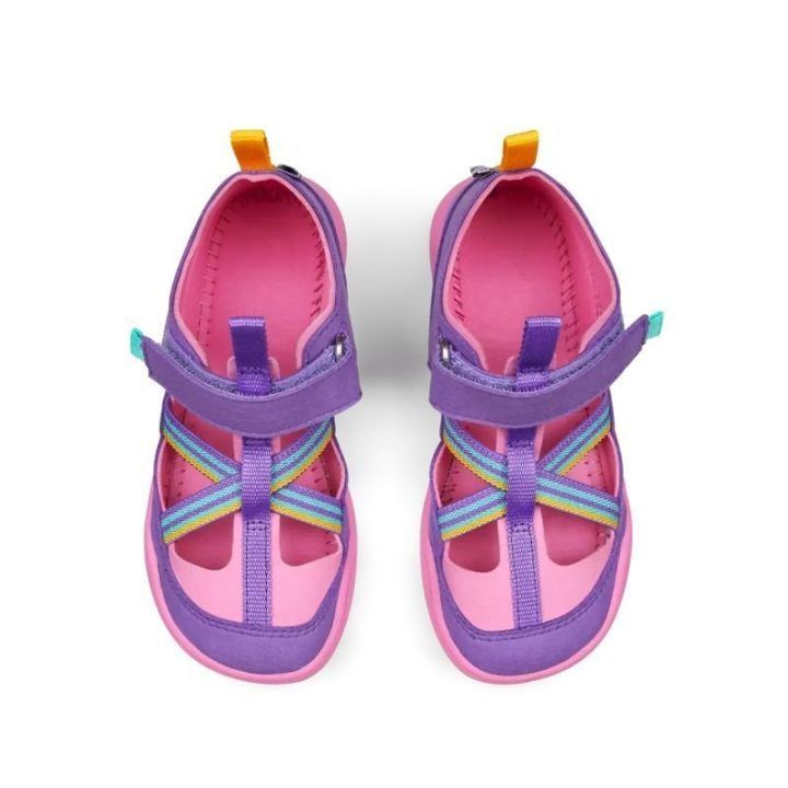 Vaikiškos barefoot tipo basutės su lipukais Affenzahn Breezy Toucan