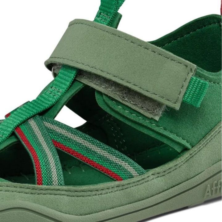 Vaikiškos barefoot tipo basutės su lipukais Affenzahn Breezy Frog