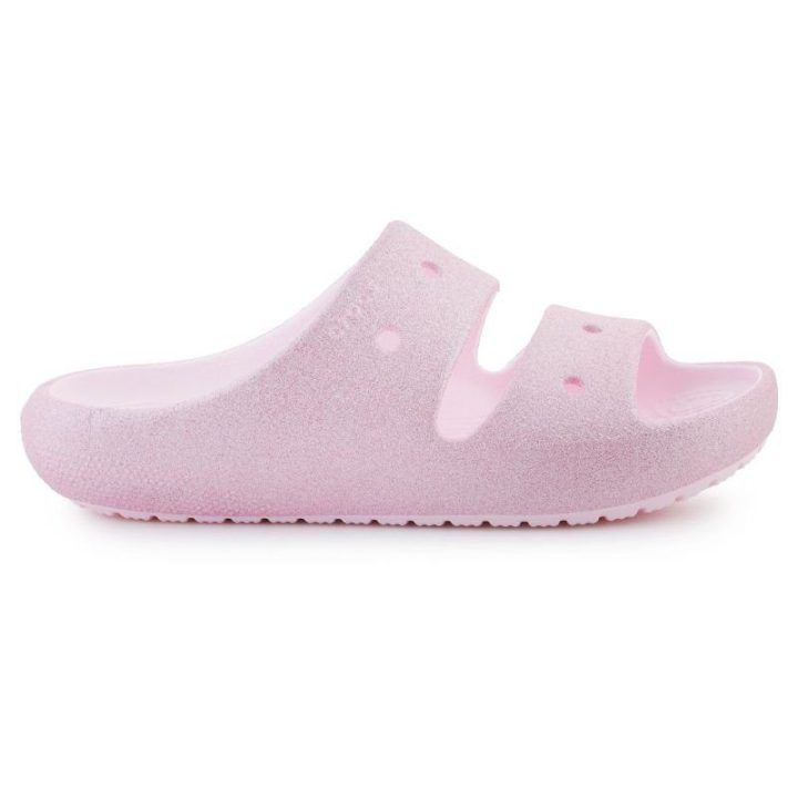 Vaikiškos šlepetės su dirželiais Crocs Classic Glitter, rožinės