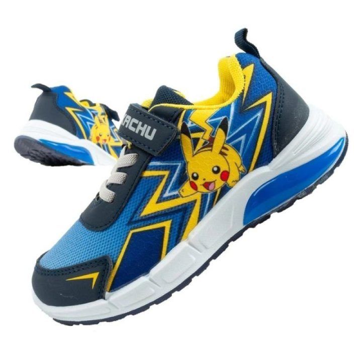Vaikiški sportbačiai su Pokémon motyvu Leomil, mėlyni ir geltoni