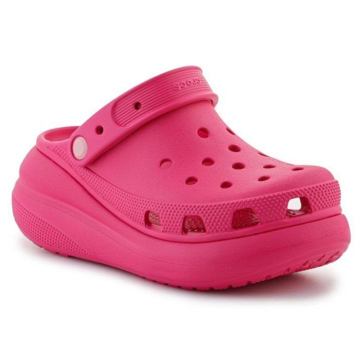 Moteriškos klumpės su paaukštintu padu Crocs Classic Crush, rožinės