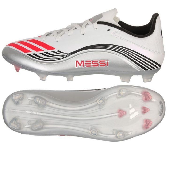 Vyriški futbolo bateliai adidas F50 Messi League FG/MG, balti